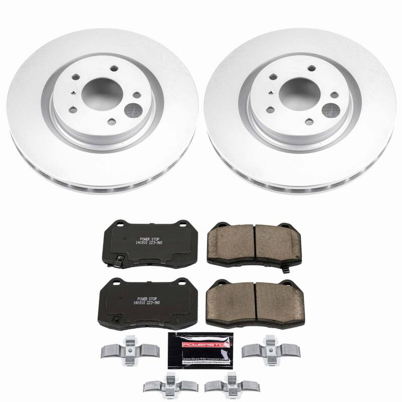 Infiniti G35 Brake Kit - Front - PowerStop - Z23 Coated Rotors + Pads - `03-`04