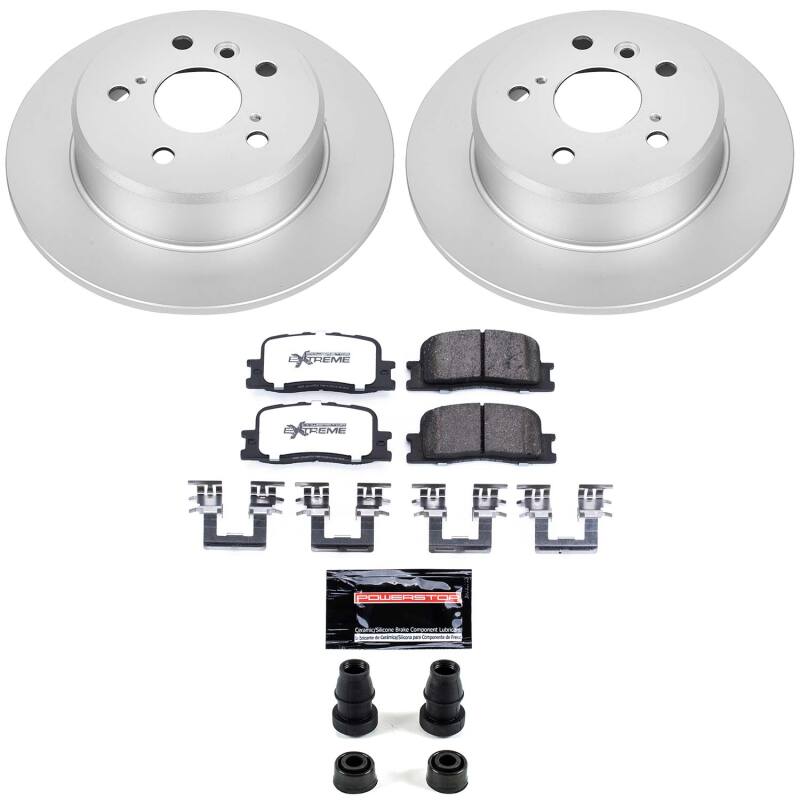 Toyota Highlander Brake Kit - Rear - PowerStop - Z36 Coated Truck & Tow - `01-`03