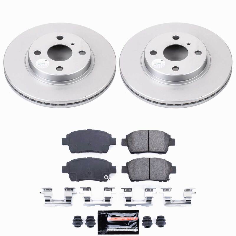 Scion xA Brake Kit - Front - PowerStop - Z23 Coated - `04-`06