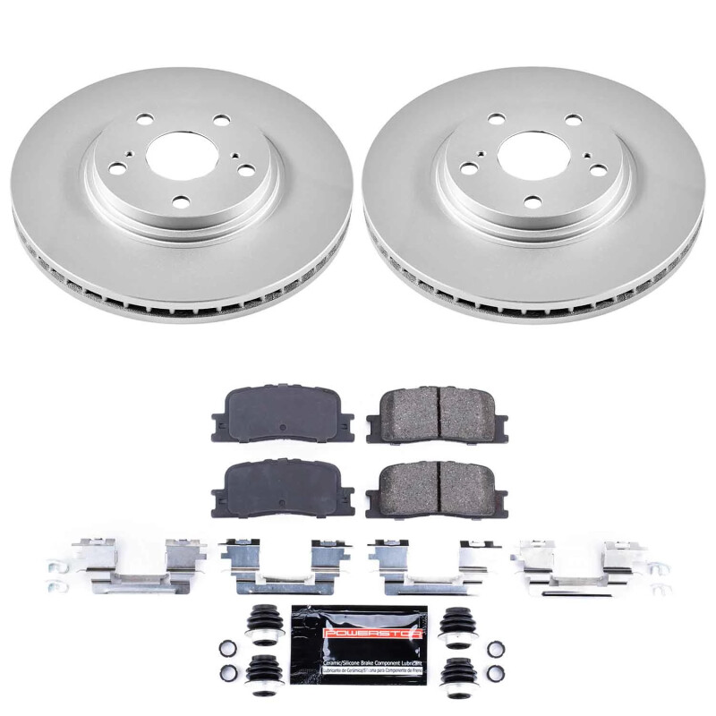 Toyota Highlander Brake Kit - Front - PowerStop - Z36 Coated Truck & Tow - `01-`07