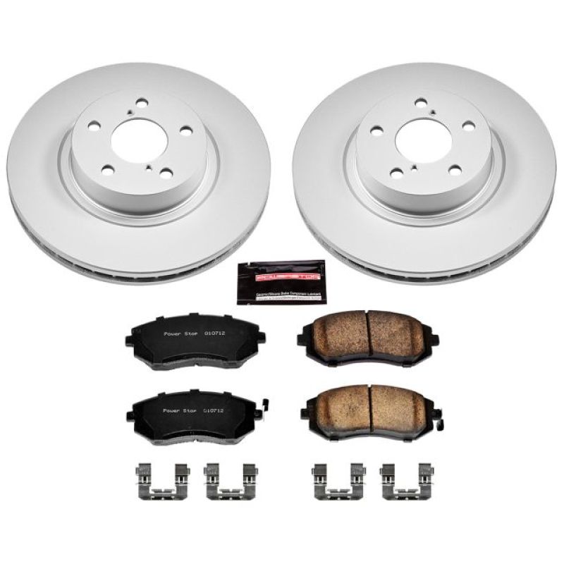 Saab 9-2X Brake Kit - Front - PowerStop - Z17 Evolution Geomet Coated Rotors + Ceramic Pads - `05-`06 Saab 9-2X Brake Kit - Front - PowerStop - Z17 Evolution Geomet Coated Rotors + Ceramic Pads - `05-`06