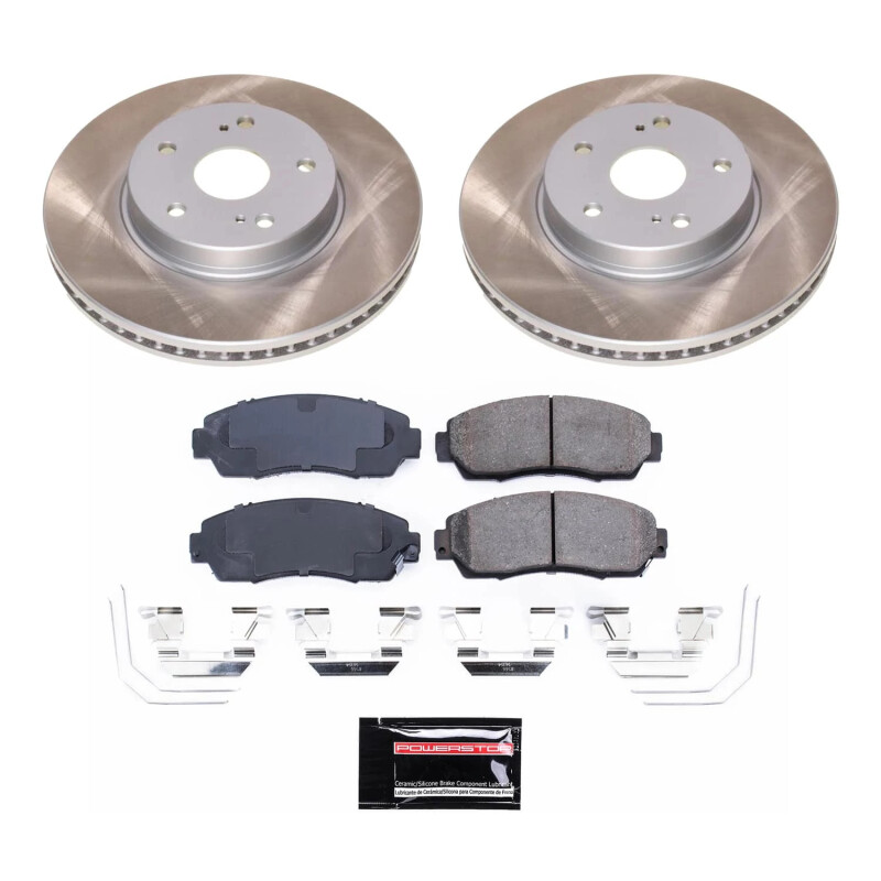 Nissan 350Z Brake Kit - Front + Rear - PowerStop - Z17 Evolution Geomet Coated Rotors + Low-Dust Ceramic Pads - `05-`09 Nissan 350Z Brake Kit - Front + Rear - PowerStop - Z17 Evolution Geomet Coated Rotors + Low-Dust Ceramic Pads - `05-`09
