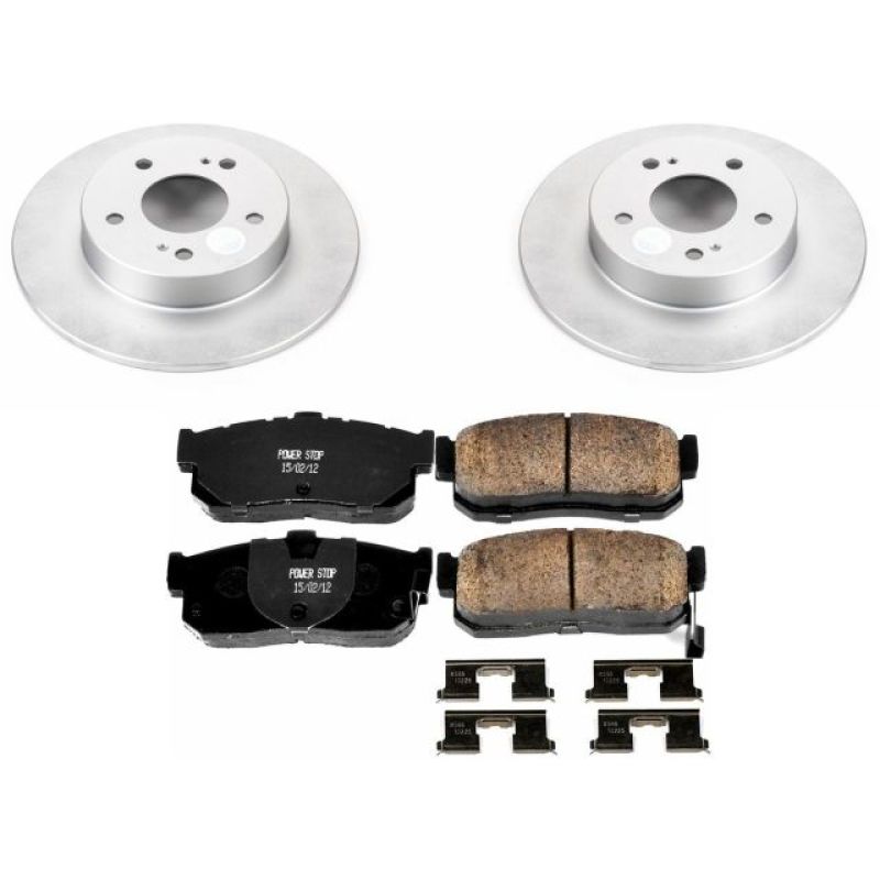 Infiniti I30 Brake Kit - Rear - PowerStop - Z17 Evolution Geomet Coated Rotors + Low-Dust Ceramic Pads - `96-`01