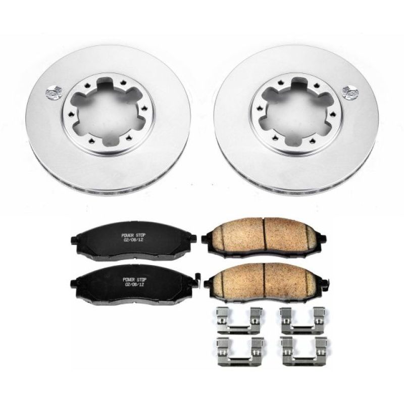 Nissan Frontier Brake Kit - Front - PowerStop - Z17 Evolution Geomet Coated Rotors + Low-Dust Ceramic Pads - `03-`04 Nissan Frontier Brake Kit - Front - PowerStop - Z17 Evolution Geomet Coated Rotors + Low-Dust Ceramic Pads - `03-`04