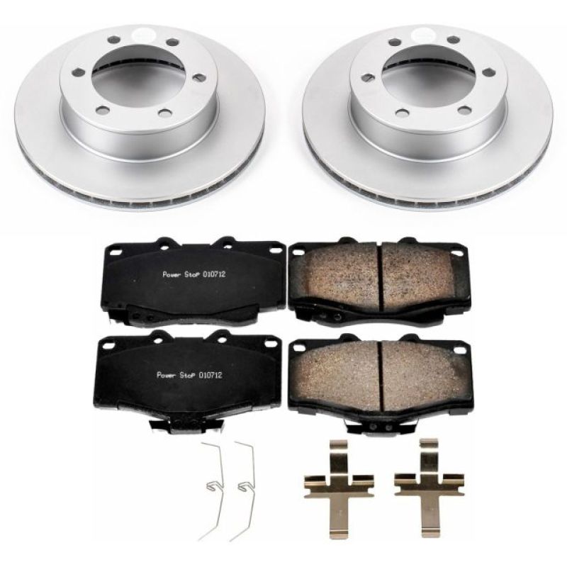 Toyota 4Runner Brake Kit - Front - PowerStop - Genuine Geomet Coated Rotors + Z17 Low-Dust Ceramic Pads - `95-`02 Toyota 4Runner Brake Kit - Front - PowerStop - Genuine Geomet Coated Rotors + Z17 Low-Dust Ceramic Pads - `95-`02