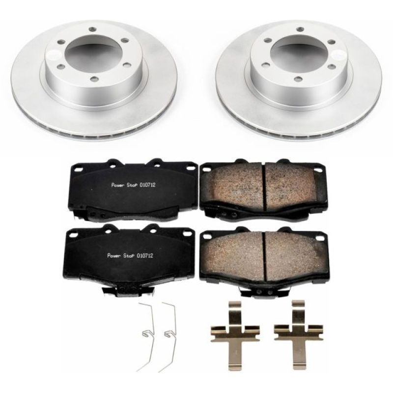Toyota 4Runner Brake Kit - Front - PowerStop - Z17 Evolution Geomet Coated Rotors + Low-Dust Ceramic Pads - `95-`02 Toyota 4Runner Brake Kit - Front - PowerStop - Z17 Evolution Geomet Coated Rotors + Low-Dust Ceramic Pads - `95-`02