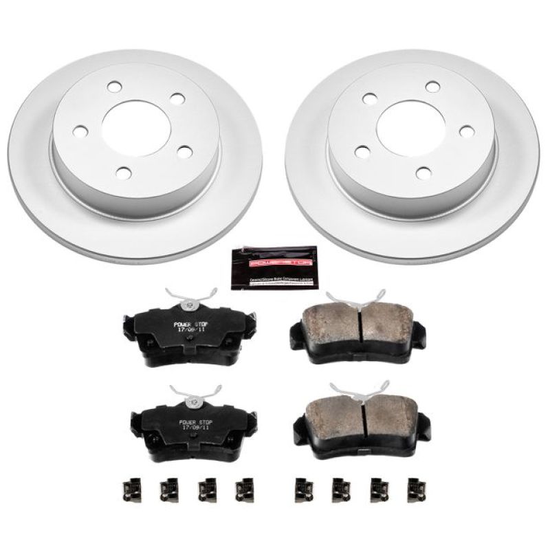 Ford Mustang Brake Kit - Rear - PowerStop - Genuine Geomet Fully Coated Rotors + Z17 Low-Dust Ceramic Pads - `94-`04 Ford Mustang Brake Kit - Rear - PowerStop - Genuine Geomet Fully Coated Rotors + Z17 Low-Dust Ceramic Pads - `94-`04