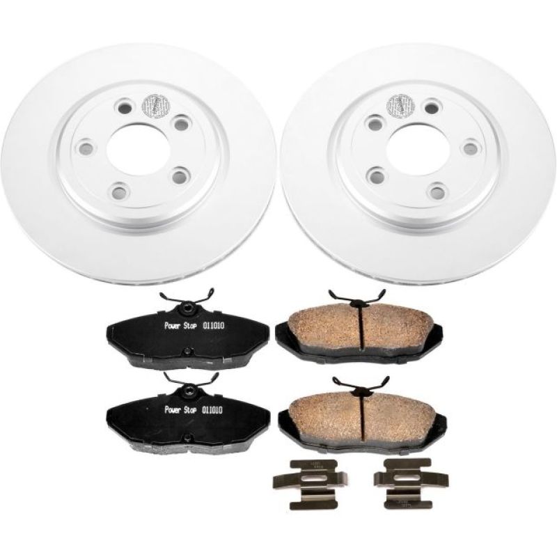 Ford Thunderbird Brake Kit - Rear - PowerStop - Z17 Evolution Geomet Coated Rotors + Z17 Low-Dust Ceramic Pads - `02-`05
