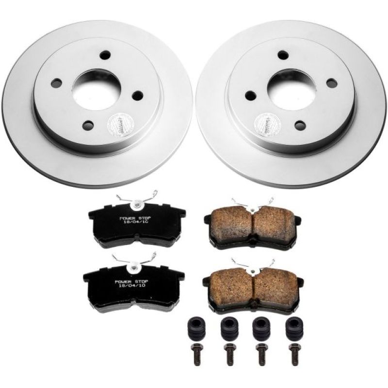 Ford Fiesta Brake Kit - Rear - PowerStop - Z17 Evolution Geomet Coated Rotors + Low-Dust Ceramic Pads - `14-`19