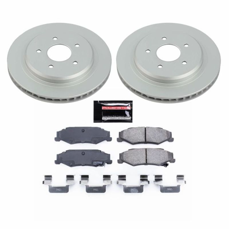 Cadillac XLR Brake Kit - Rear - PowerStop - Geomet Coated Rotors + Z17 Evolution Ceramic Pads - `04-`09 Cadillac XLR Brake Kit - Rear - PowerStop - Geomet Coated Rotors + Z17 Evolution Ceramic Pads - `04-`09