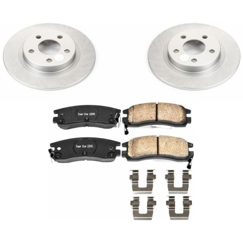 Buick Park Avenue Brake Kit - Rear - PowerStop - Geomet Coated Rotors + Z17 Low-Dust Ceramic Pads - `03-`05