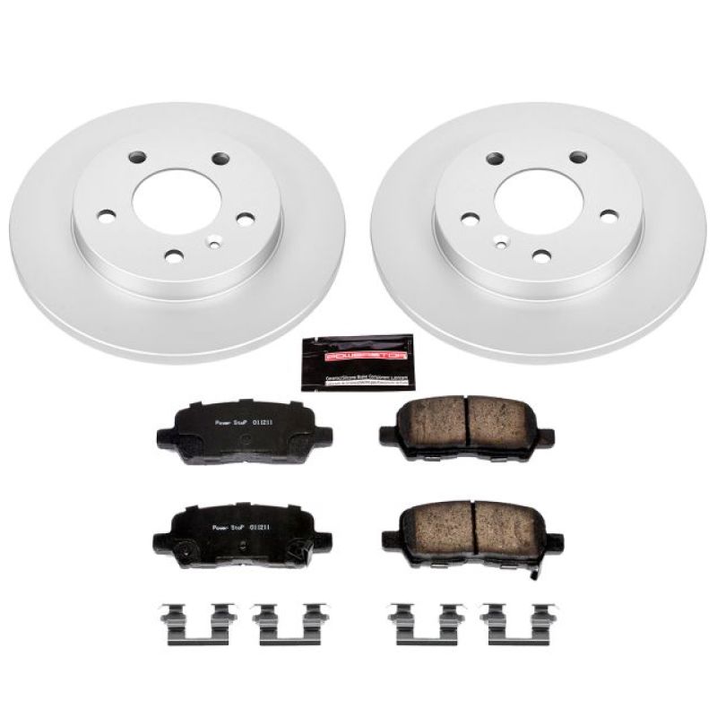 Buick Allure Brake Kit - Rear - PowerStop - Z17 Evolution Geomet Coated Rotors + Low-Dust Ceramic Pads - `05-`09