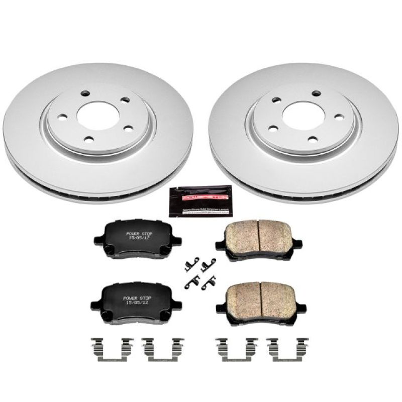 Chevrolet Cobalt Brake Kit - Front - PowerStop - Z17 Evolution Geomet Coated Rotors + Low-Dust Ceramic Pads - 2007