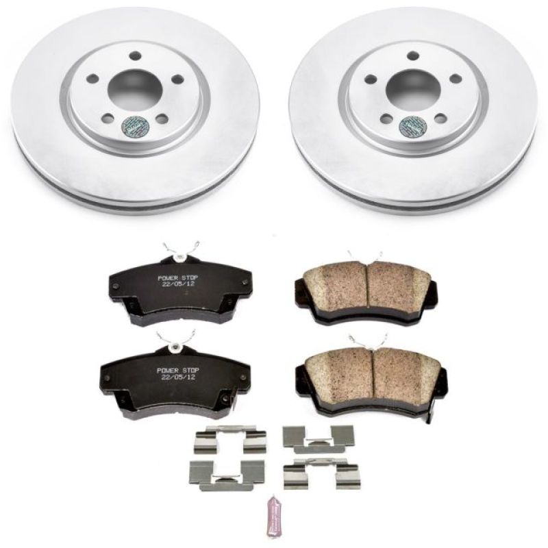 Chrysler PT Cruiser Brake Kit - Front - PowerStop - Z17 Evolution Geomet Coated Rotors + Ceramic Pads - `03-`09