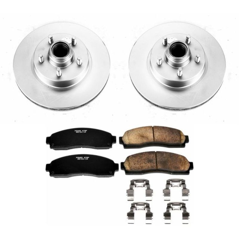 Ford Ranger Brake Kit - Front - PowerStop - Geomet Coated Rotors + Low-Dust Ceramic Pads - `03-`09