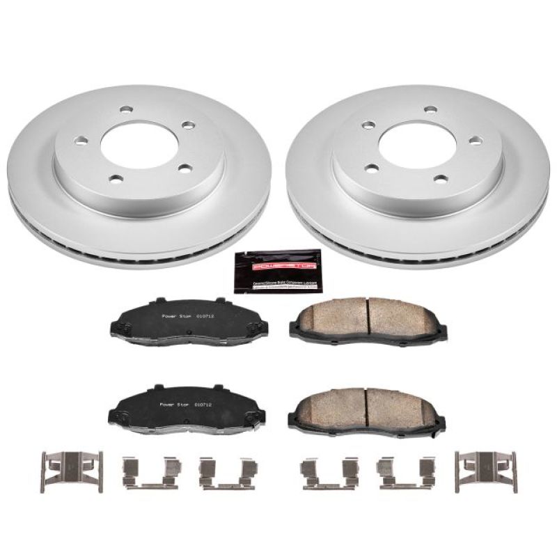 Ford F-150 Brake Kit - Front - PowerStop - Z17 Evolution Geomet Coated Rotors + Z17 Low-Dust Ceramic Pads - `97-`03 Ford F-150 Brake Kit - Front - PowerStop - Z17 Evolution Geomet Coated Rotors + Z17 Low-Dust Ceramic Pads - `97-`03
