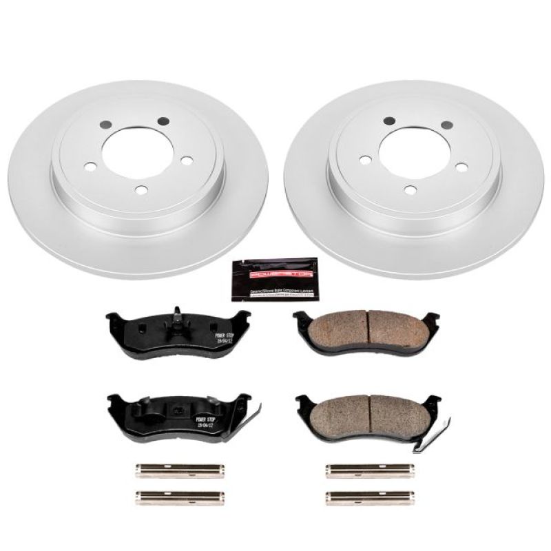 Ford Explorer Brake Kit - Rear - PowerStop - Z17 Geomet Coated Rotors + Low-Dust Ceramic Pads - `06-`10