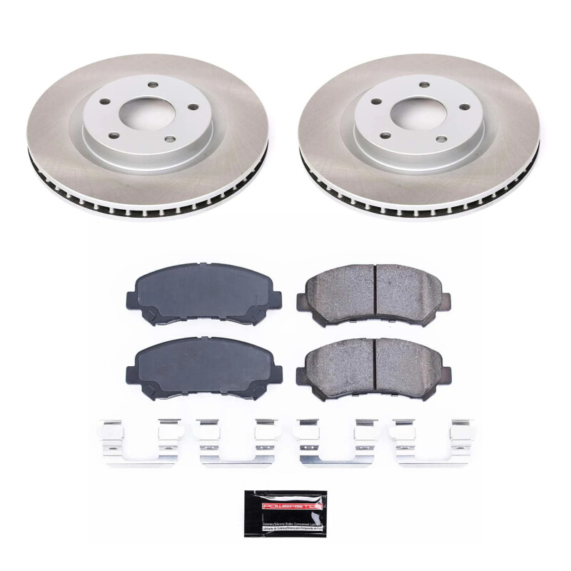 Lincoln Navigator Brake Kit - Front + Rear - PowerStop - Z17 Evolution Geomet Coated Rotors + Low-Dust Ceramic Pads - `03-`06
