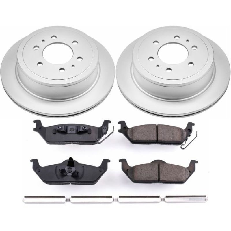 Ford F-150 Brake Kit - Rear - PowerStop - Geomet Coated Rotors + Z17 Low-Dust Ceramic Pads - `04-`11 Ford F-150 Brake Kit - Rear - PowerStop - Geomet Coated Rotors + Z17 Low-Dust Ceramic Pads - `04-`11