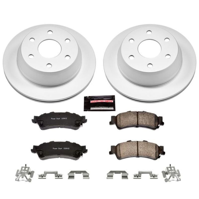 Chevrolet Astro Brake Kit - Rear - PowerStop - Geomet Coated Rotors + Z17 Low-Dust Ceramic Pads - `03-`05