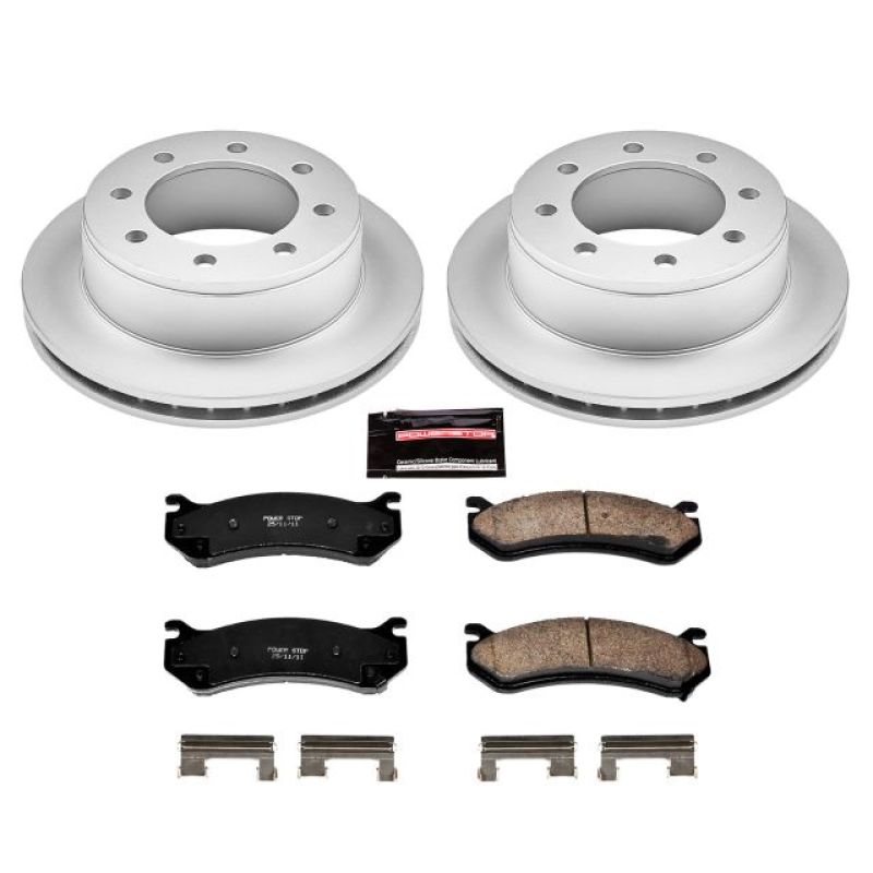 Chevrolet Avalanche 2500 Brake Kit - Rear - PowerStop - Genuine Geomet Coated Rotors + Z17 Low-Dust Ceramic Pads - `02-`06
