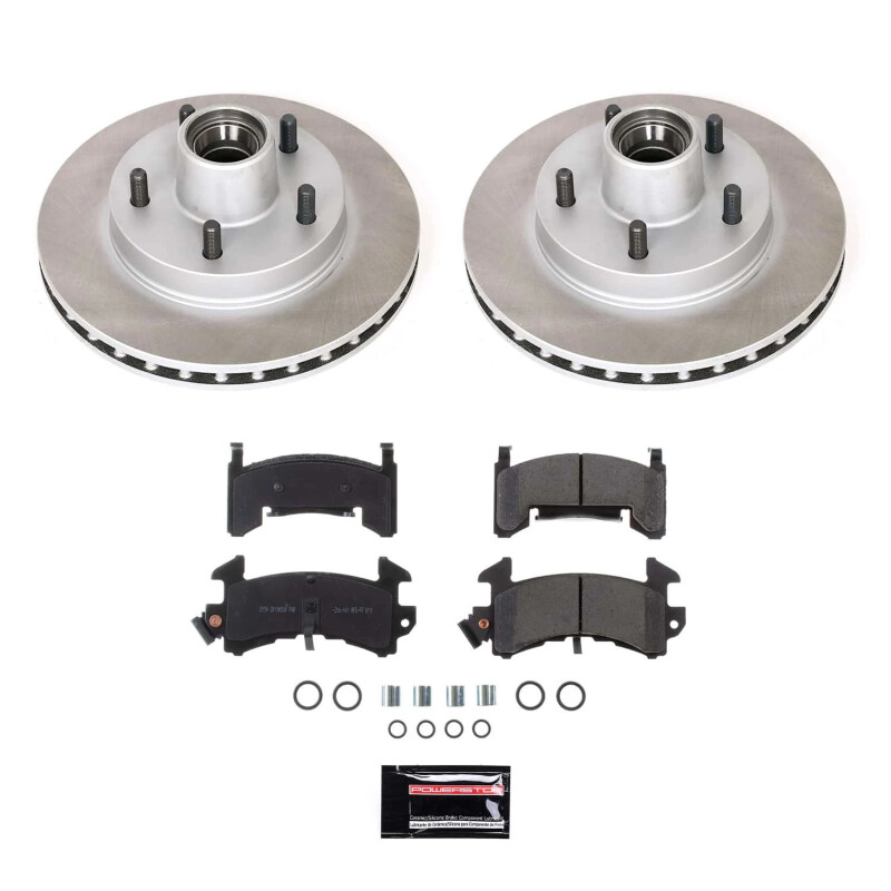 GMC Envoy XL Brake Kit - Front + Rear - PowerStop - Geomet Coated Rotors + Low-Dust Ceramic Pads - `02-`05