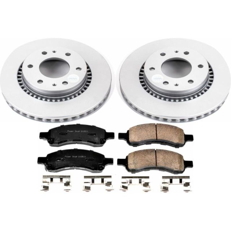 Buick Rainier Brake Kit - Front - PowerStop - Z17 Evolution Geomet Coated Rotors + Low-Dust Ceramic Pads - `06-`07