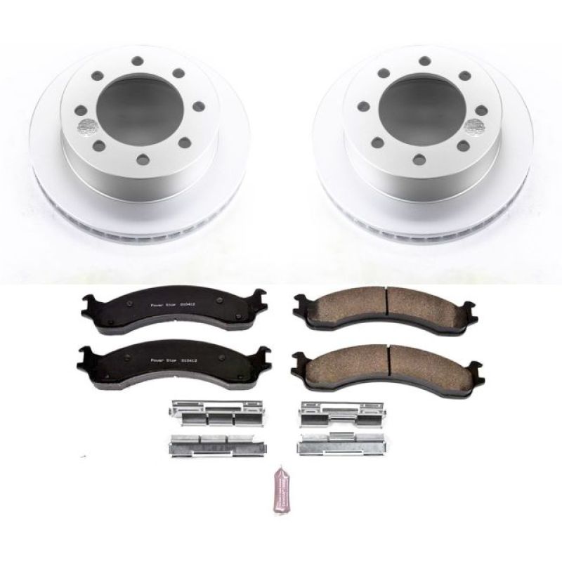 Dodge Ram 2500 Brake Kit - Front - PowerStop - Z17 Evolution Geomet Coated Rotors + Ceramic Pads - `00-`02