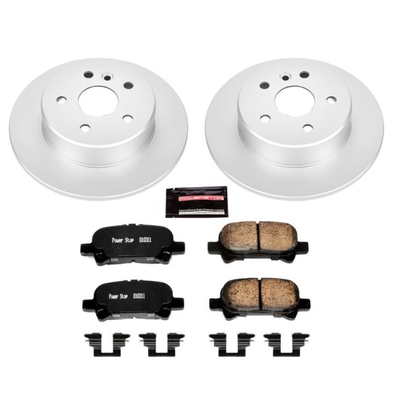 Toyota Avalon Brake Kit - Rear - PowerStop - Z17 Evolution Geomet Coated Rotors + Low-Dust Ceramic Pads - `00-`04