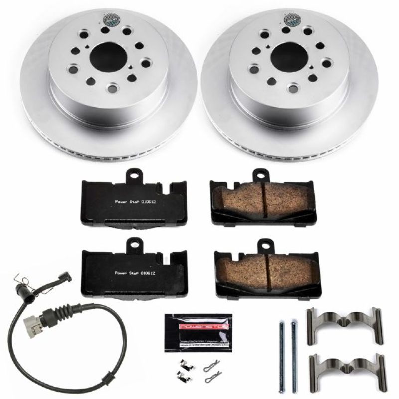 Lexus LS430 Brake Kit - Rear - PowerStop - Z17 Evolution Geomet Coated Rotors + Ceramic Pads - `01-`06