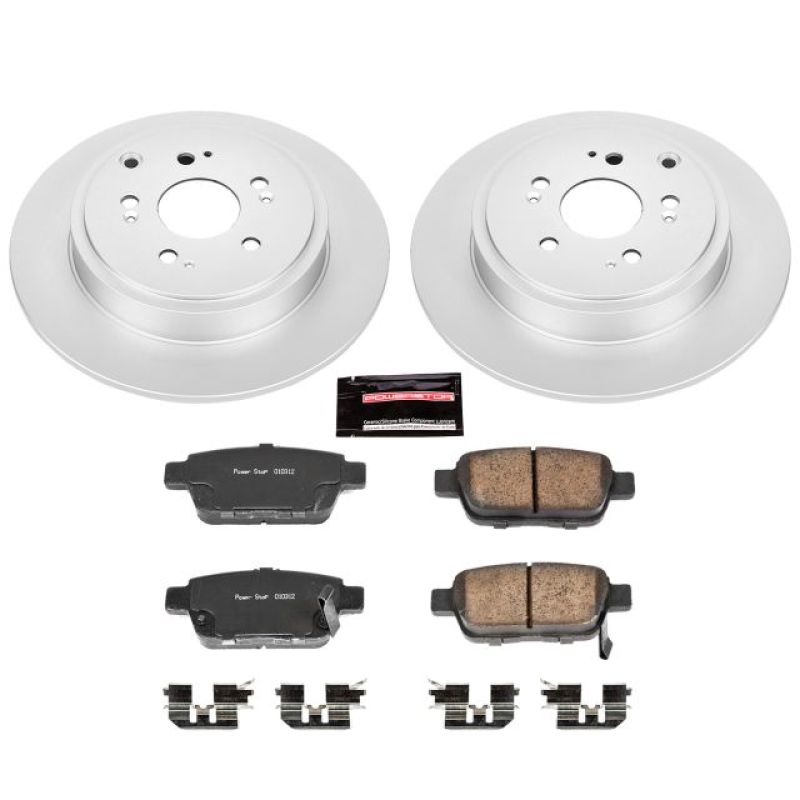 Honda Ridgeline Brake Kit - Rear - PowerStop - Z17 Evolution Geomet Coated Rotors + Low-Dust Ceramic Pads - `06-`14
