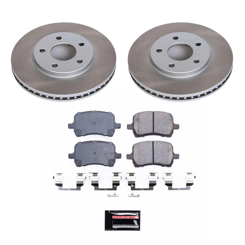 Nissan 350Z Brake Kit - Front + Rear - PowerStop - Geomet Coated Rotors + Low-Dust Ceramic Pads - `03-`05 Nissan 350Z Brake Kit - Front + Rear - PowerStop - Geomet Coated Rotors + Low-Dust Ceramic Pads - `03-`05