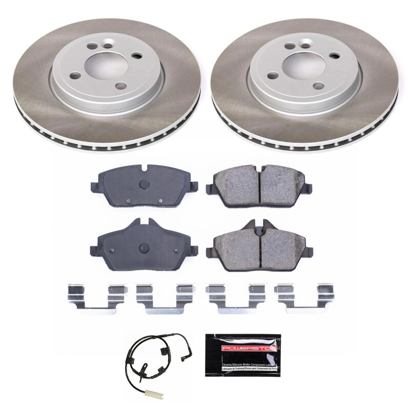 Toyota Sequoia Brake Kit - Front + Rear - PowerStop - Genuine Geomet Coated Rotors + Low-Dust Ceramic Pads - `01-`02