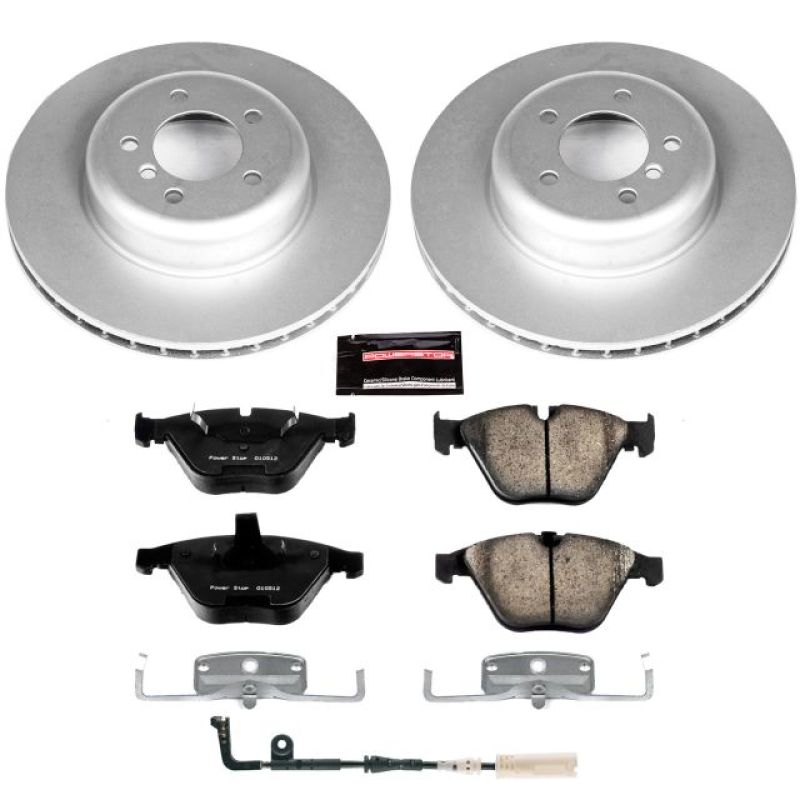BMW 535i Brake Kit - Front - PowerStop - Genuine Geomet Coated Rotor + Carbon-Fiber Ceramic Pads - `08-`10 BMW 535i Brake Kit - Front - PowerStop - Genuine Geomet Coated Rotor + Carbon-Fiber Ceramic Pads - `08-`10