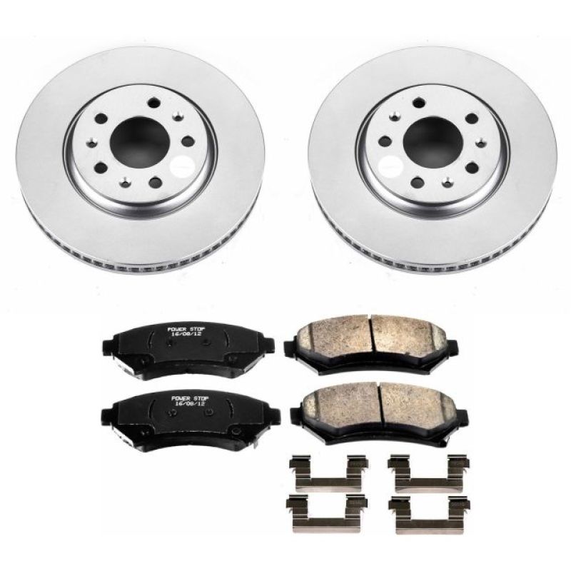 Cadillac Seville Brake Kit - Front - PowerStop - Z17 Evolution Geomet Coated Rotors + Ceramic Pads - 2004