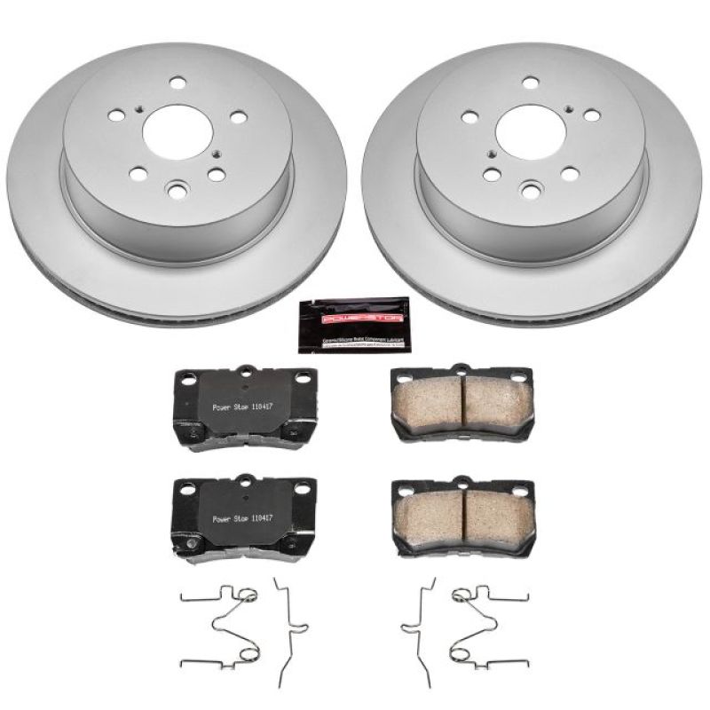 Lexus GS300 Brake Kit - Rear - PowerStop - Genuine Geomet Coated Rotors + Z17 Low-Dust Ceramic Pads - 2006
