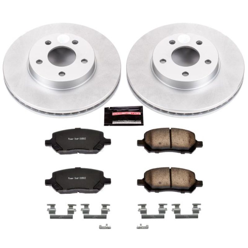 Chevrolet Cobalt Brake Kit - Front - PowerStop - Evolution Geomet Coated Rotors + Z17 Low-Dust Ceramic Pads - `07-`10