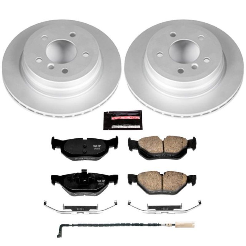 BMW 3 Series Brake Kit - Rear - PowerStop - Genuine Geomet Coated Rotors + Carbon-Fiber Ceramic Pads - 2006