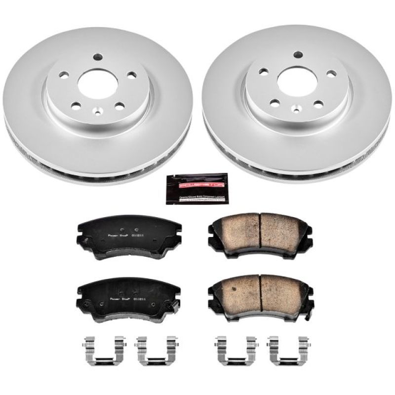 Buick Regal Brake Kit - Front - PowerStop - Geomet Coated Rotors + Z17 Ceramic Pads - 2017 Buick Regal Brake Kit - Front - PowerStop - Geomet Coated Rotors + Z17 Ceramic Pads - 2017