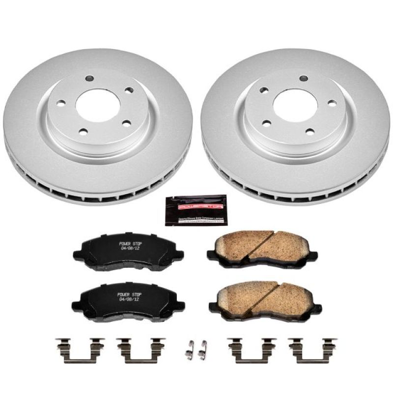 Chrysler Sebring Brake Kit - Front - PowerStop - Geomet Coated Rotors + Z17 Ceramic Pads - `07-`10 Chrysler Sebring Brake Kit - Front - PowerStop - Geomet Coated Rotors + Z17 Ceramic Pads - `07-`10