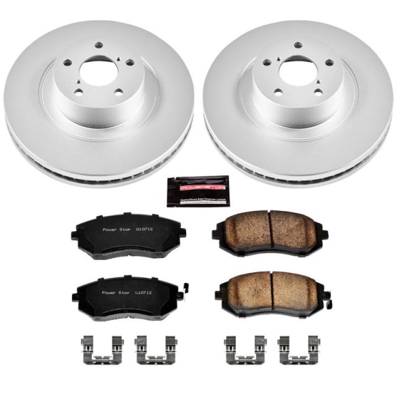 Subaru Baja Brake Kit - Front - PowerStop - Geomet Coated Rotors + Z17 Ceramic Pads - `04-`06 Subaru Baja Brake Kit - Front - PowerStop - Geomet Coated Rotors + Z17 Ceramic Pads - `04-`06
