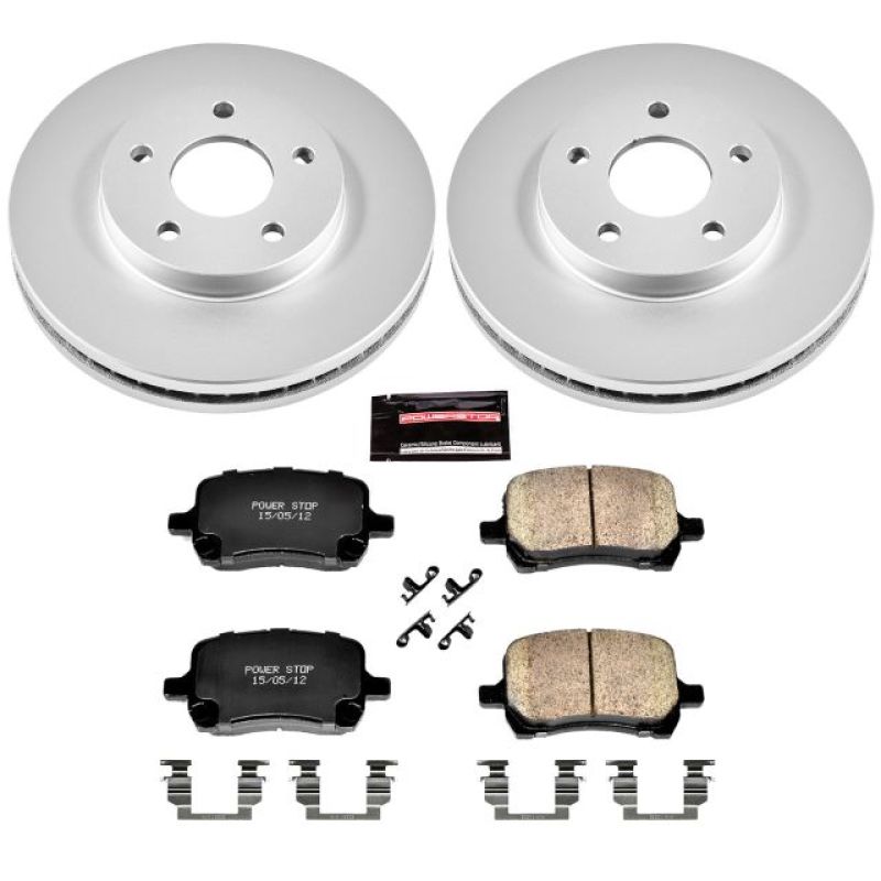 Chevrolet HHR Brake Kit - Front - PowerStop - Geomet Coated Rotors + Z17 Low-Dust Ceramic Pads - `06-`07