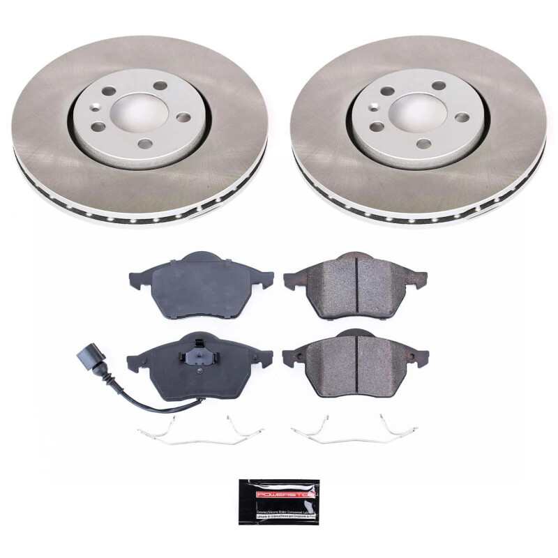 Volkswagen Touareg Brake Kit - Front + Rear - PowerStop - Genuine Geomet High-Carbon Coated Rotors + Carbon-Fiber Ceramic Brake Pads - 2006