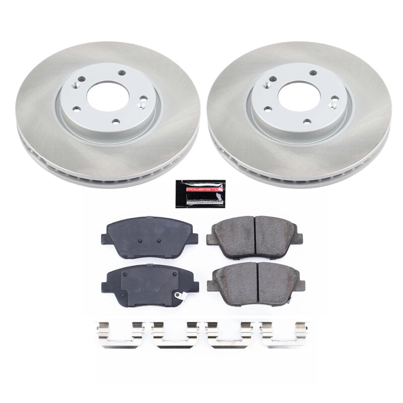Ford Focus Brake Kit - Front + Rear - PowerStop - Genuine Geomet Coated Rotors + Low-Dust Ceramic Pads - `02-`04 Ford Focus Brake Kit - Front + Rear - PowerStop - Genuine Geomet Coated Rotors + Low-Dust Ceramic Pads - `02-`04