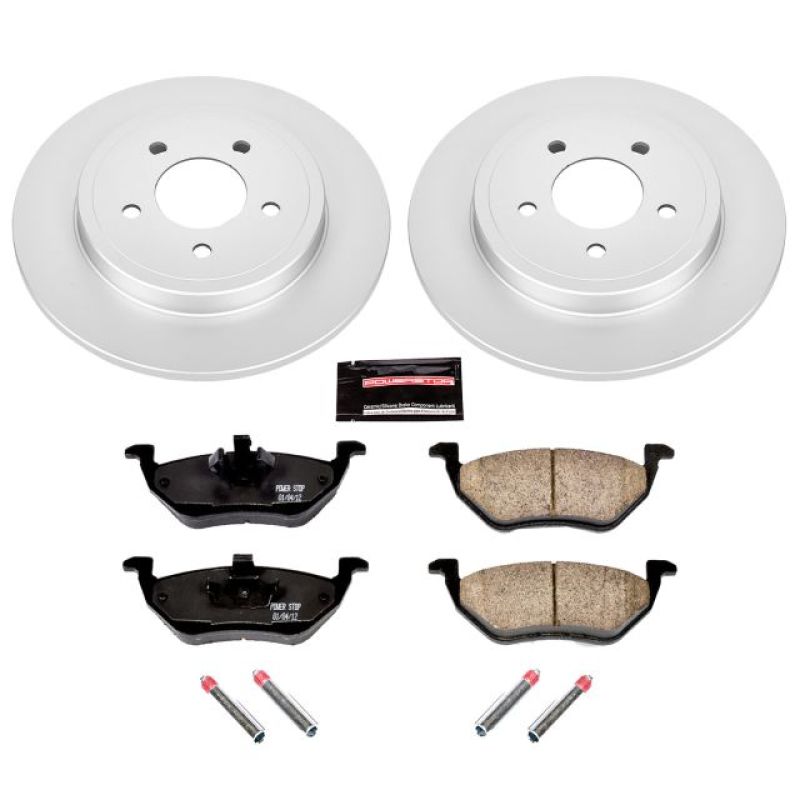 Ford Escape Brake Kit - Rear - PowerStop - Genuine Geomet Coated Rotors + Z17 Low-Dust Ceramic Pads - `05-`08