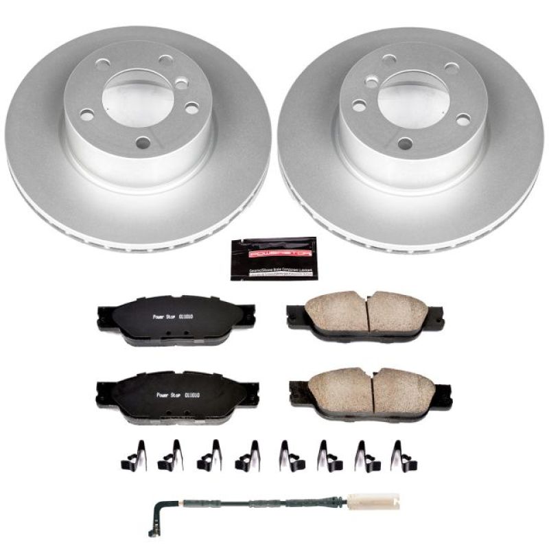 BMW 3 Series Brake Kit - Front - PowerStop - Geomet Coated Rotors + Carbon-Fiber Ceramic Pads - 2006