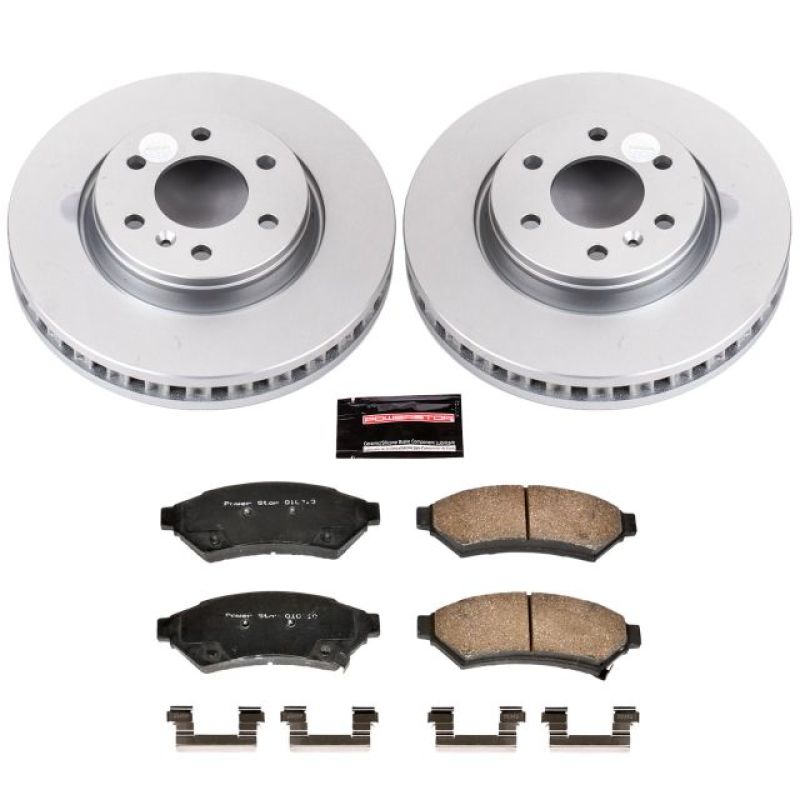 Buick Terraza Brake Kit - Front - PowerStop - Z17 Evolution Geomet Coated Rotors + Ceramic Pads - `06-`07