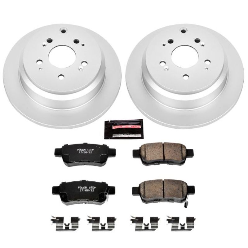 Honda Odyssey Brake Kit - Rear - PowerStop - Z17 Evolution Geomet Coated Rotors + Low-Dust Ceramic Pads - `05-`10
