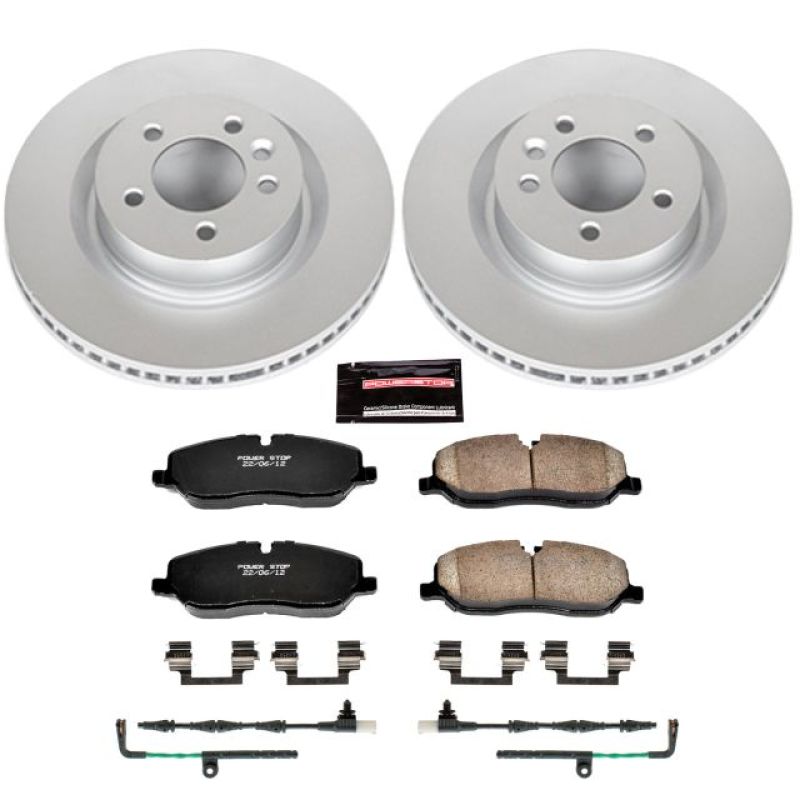 Land Rover LR3 Brake Pads + Rotors - Front - PowerStop - Geomet Coated Rotors + Z23 Carbon-Fiber Ceramic Pads - `05-`09 Land Rover LR3 Brake Pads + Rotors - Front - PowerStop - Geomet Coated Rotors + Z23 Carbon-Fiber Ceramic Pads - `05-`09