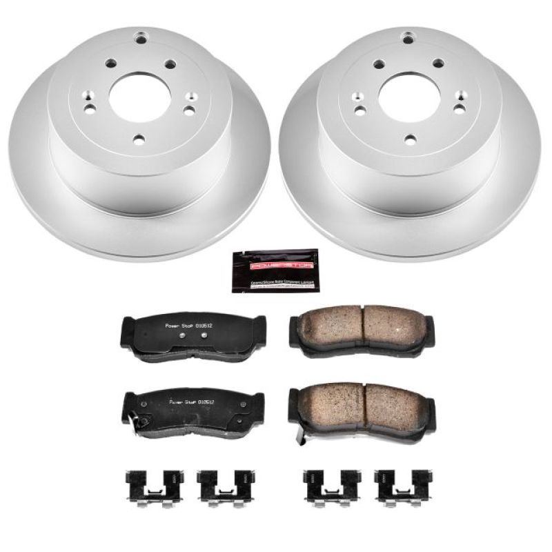 Hyundai Santa Fe Brake Kit - Rear - PowerStop - Z17 Evolution Geomet Coated - `07-`09